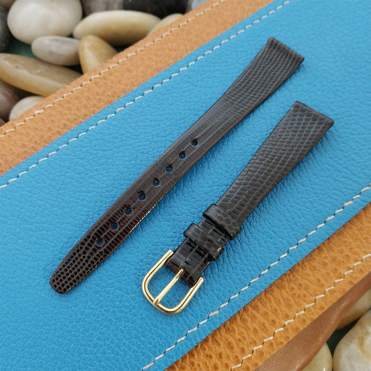 Vintage 14mm Genuine Lizard Hirsch Unused Womens Classic Tapered Watch Band