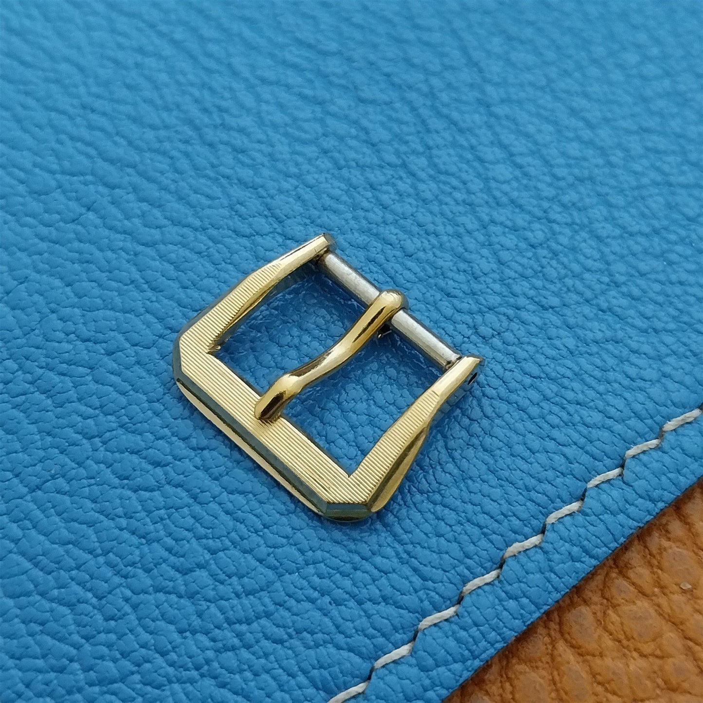 Vintage 14mm DeLuxe USA-Made Gold-Tone Unused Classic Watch Strap Buckle