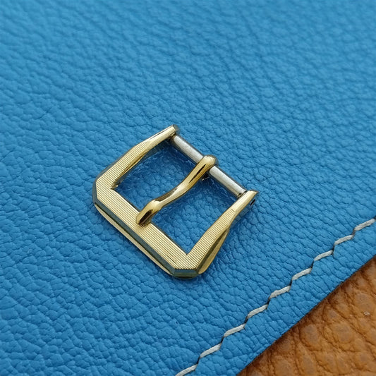 Vintage 14mm DeLuxe USA-Made Gold-Tone Unused Classic Watch Strap Buckle