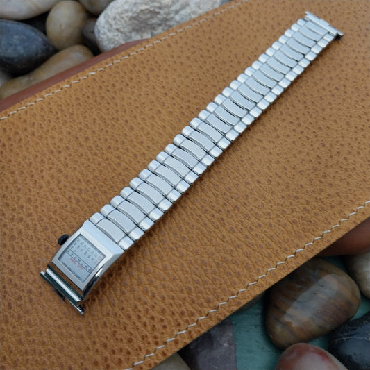 18mm 19mm Stainless Steel JB Champion 1969/1970 Calendar Vintage Watch Band nos
