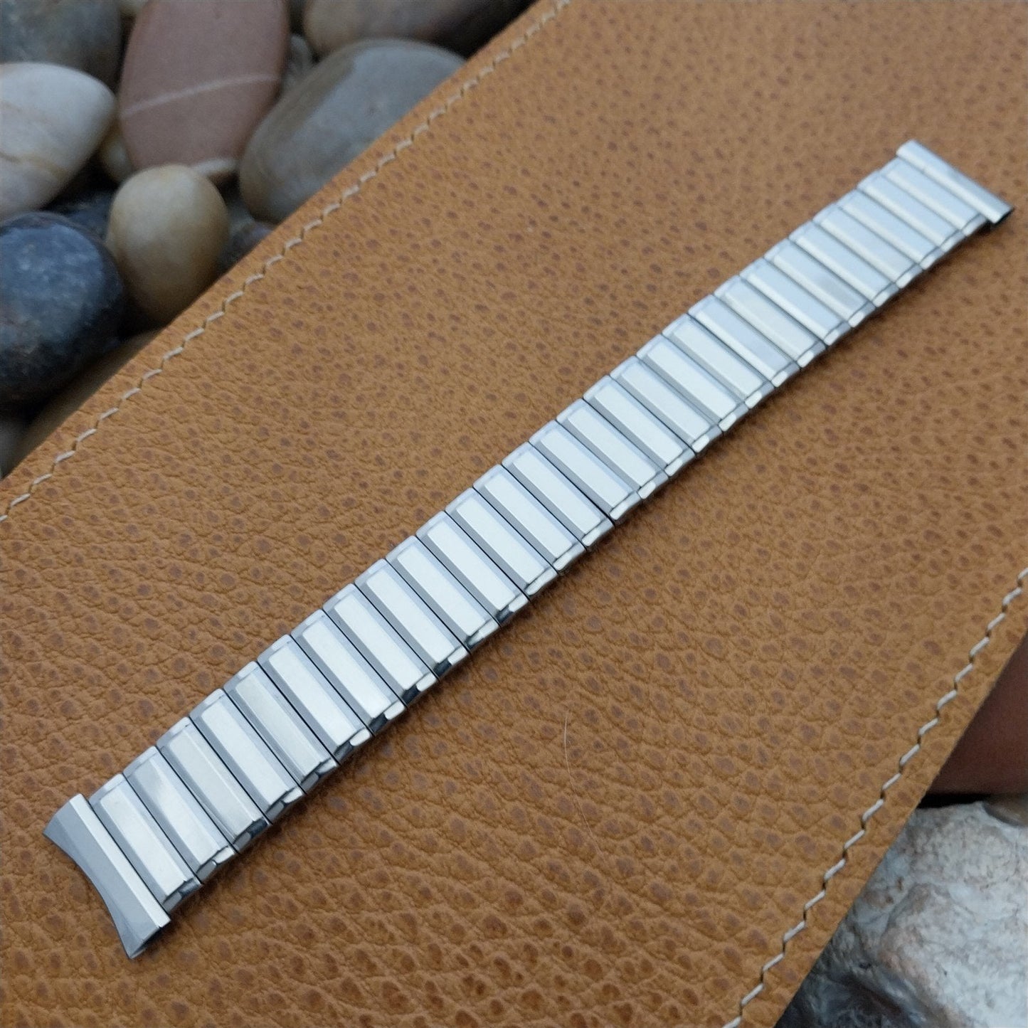 17.2mm 1960 USA Made Stainless Steel New Old Vintage Watch Band Flex-Let nos