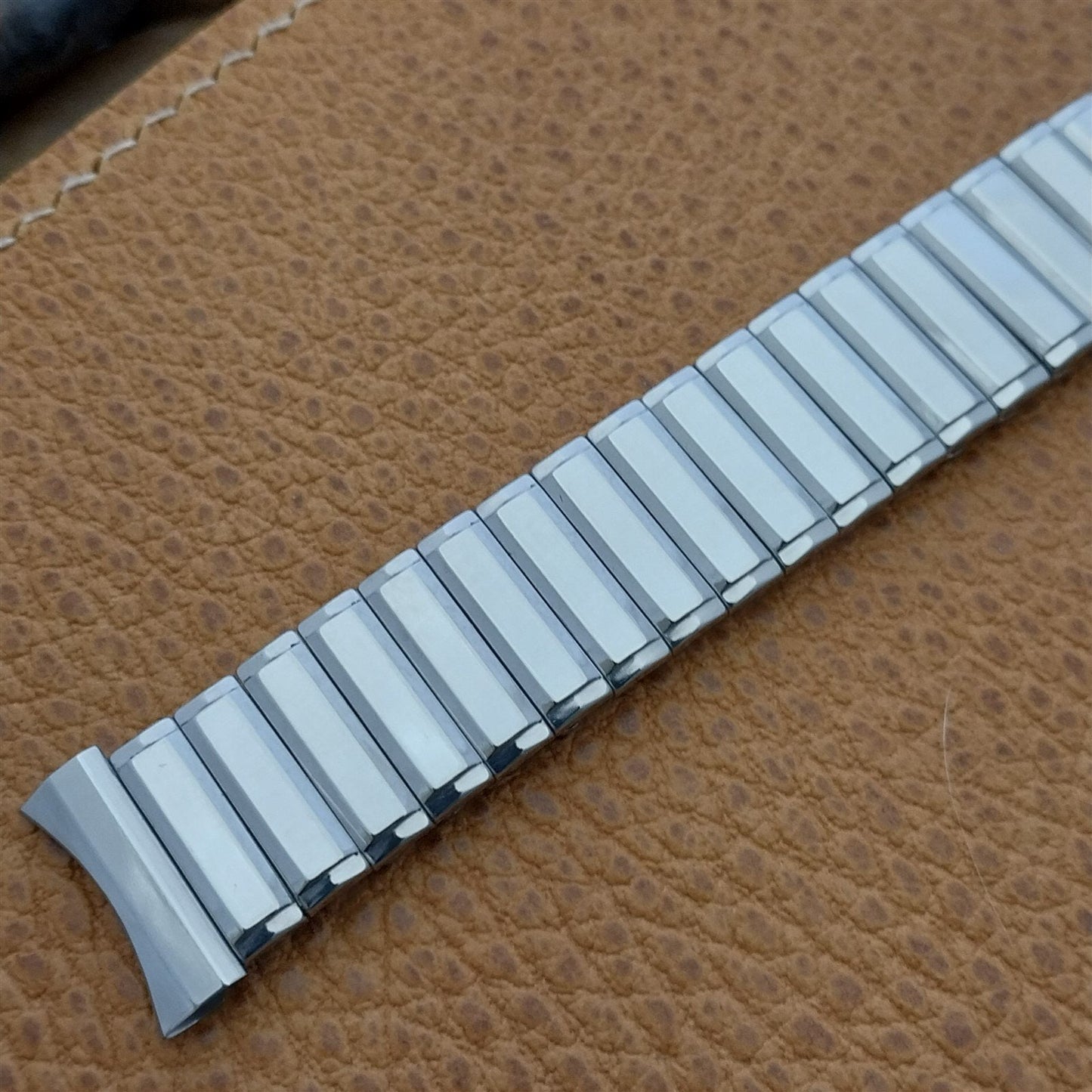 17.2mm 1960 USA Made Stainless Steel New Old Vintage Watch Band Flex-Let nos