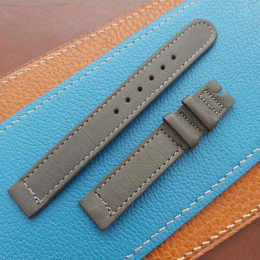 Vintage 14mm Hamilton USA Grey Leather Classic Unused 1950s Watch Band
