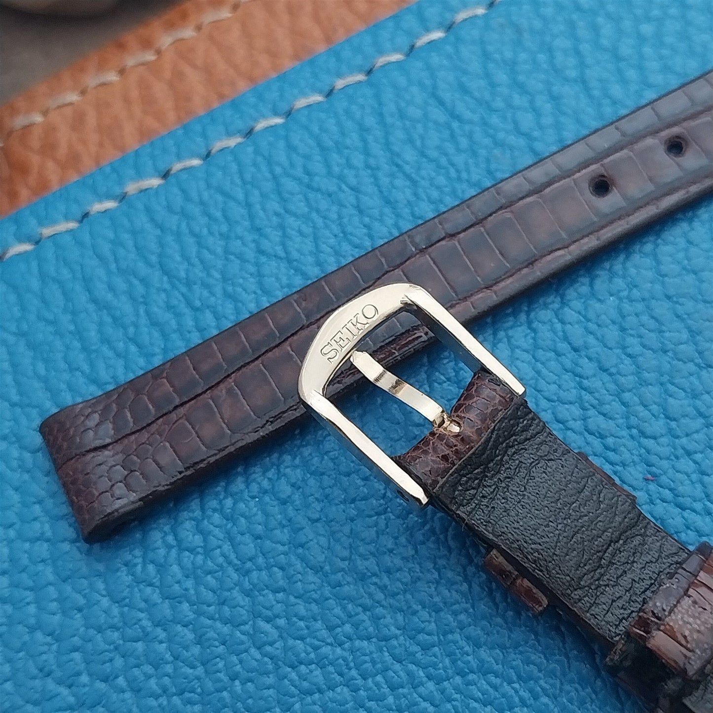 10mm 3/8" Seiko Lizard & Signed Gold-Filled Buckle New Old Vintage Watch Band