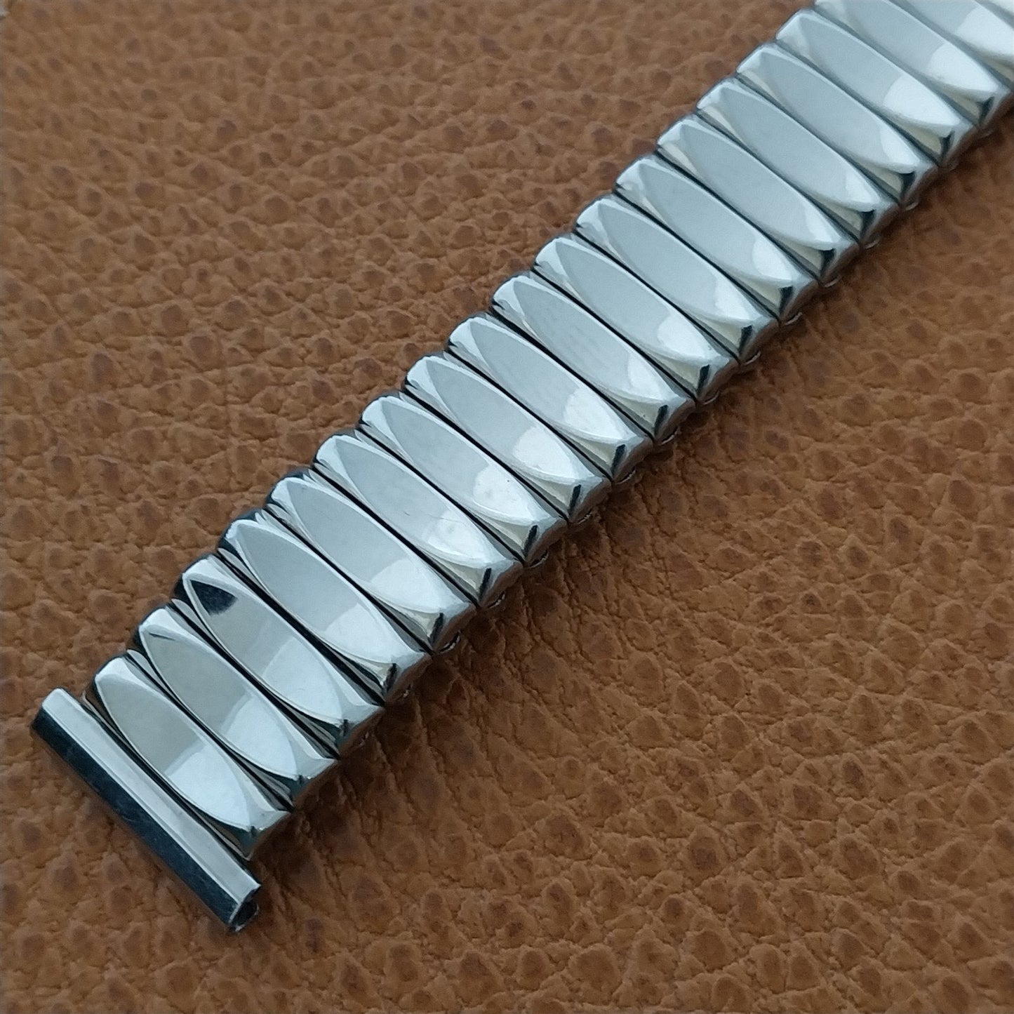 1950s Vintage Watch Band 5/8" 18mm 19mm Lenox USA Stainless Steel nos Expansion