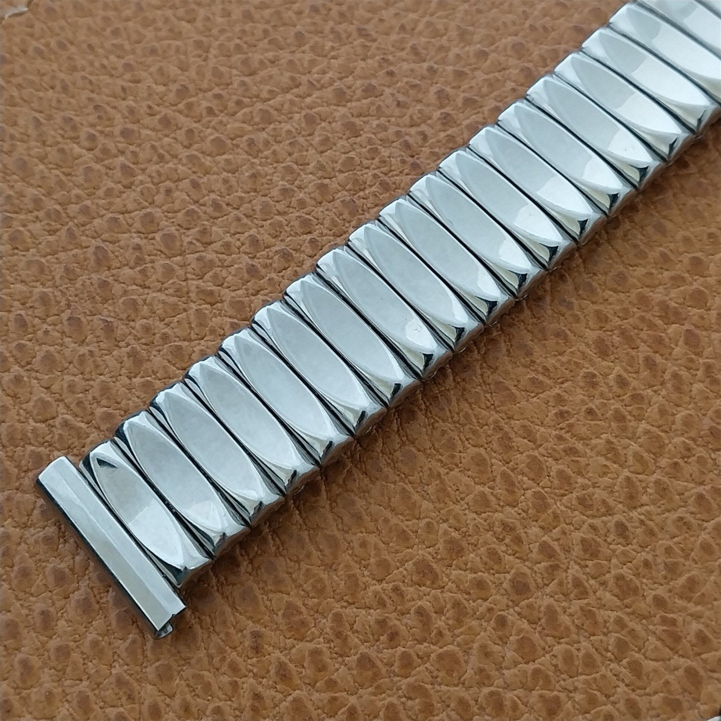 1950s Vintage Watch Band 5/8" 18mm 19mm Lenox USA Stainless Steel nos Expansion