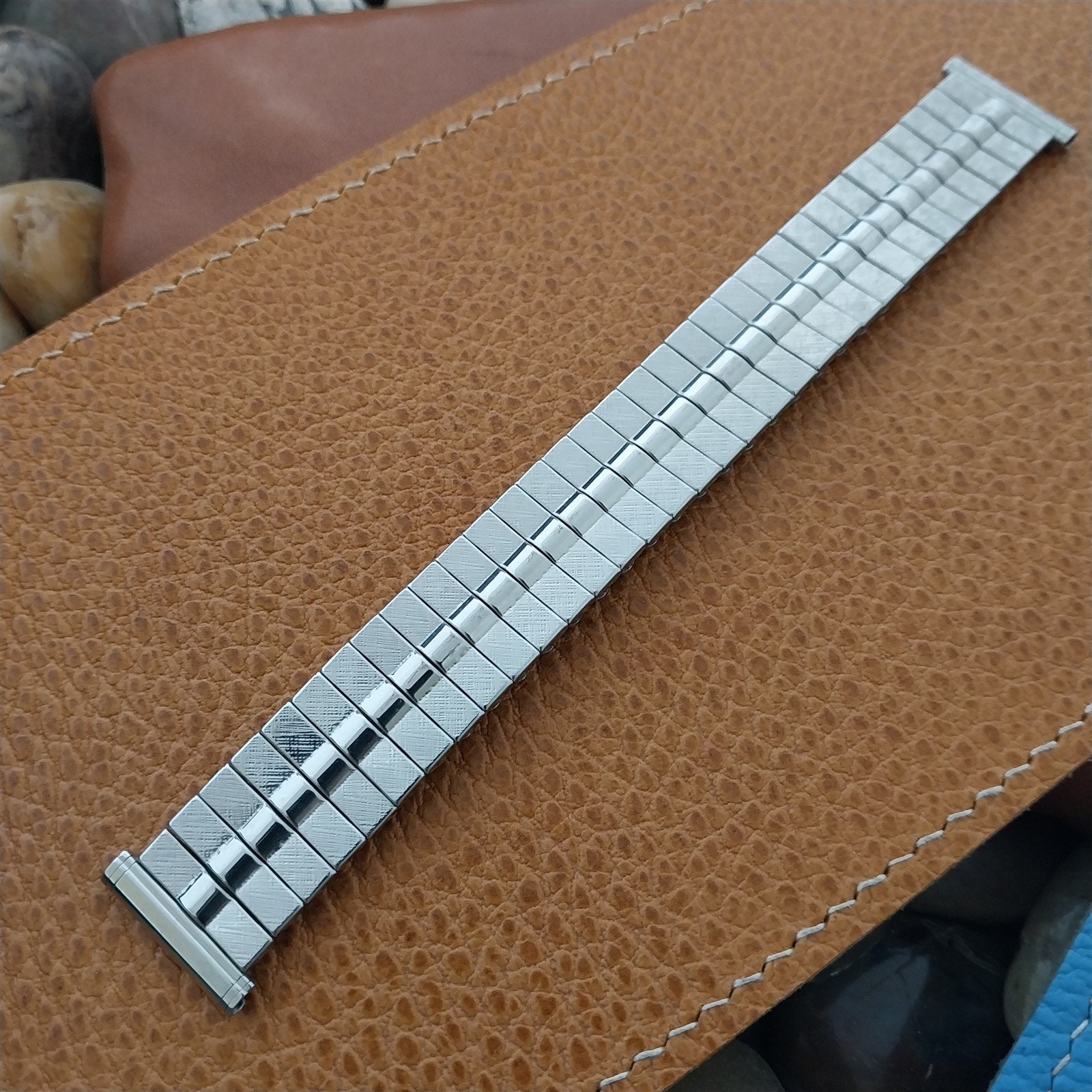 1950s Vintage Watch Band 5/8" 18mm 19mm Lenox USA Stainless Steel nos Expansion