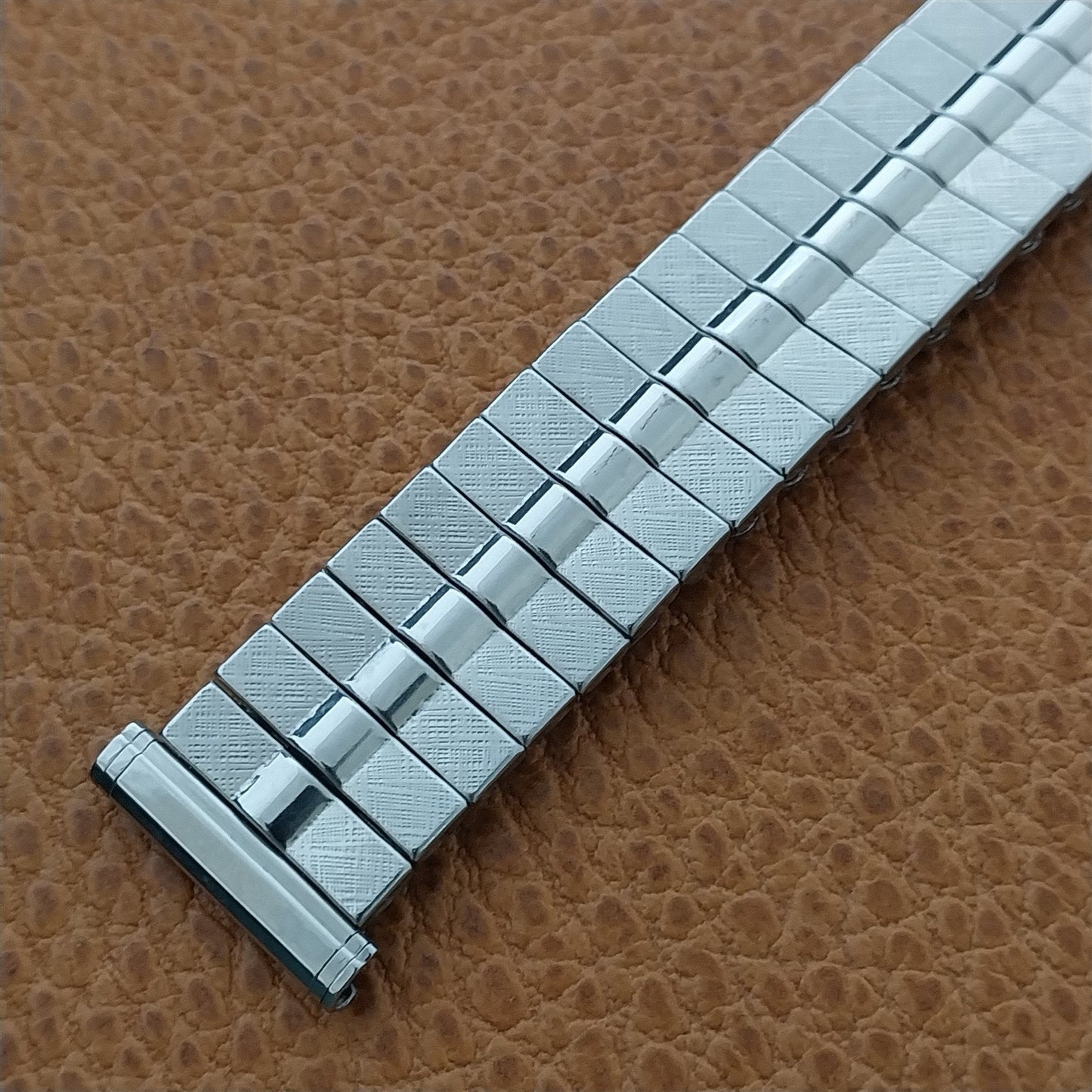 1950s Vintage Watch Band 5/8" 18mm 19mm Lenox USA Stainless Steel nos Expansion