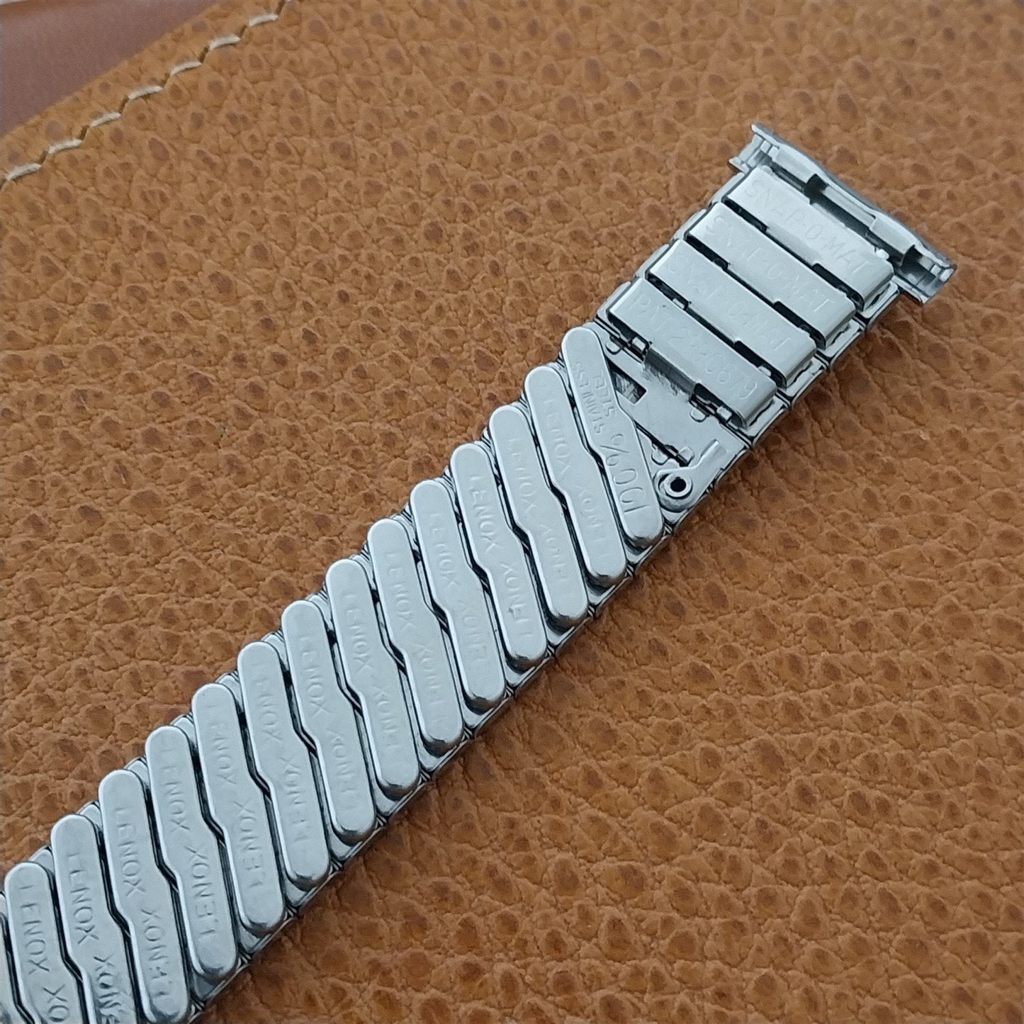 1950s Vintage Watch Band 5/8" 18mm 19mm Lenox USA Stainless Steel nos Expansion