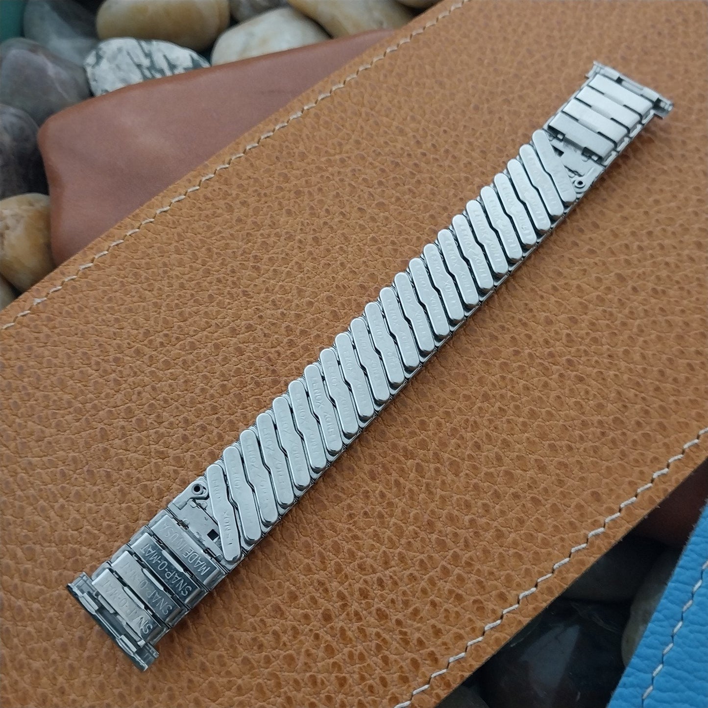 1950s Vintage Watch Band 5/8" 18mm 19mm Lenox USA Stainless Steel nos Expansion