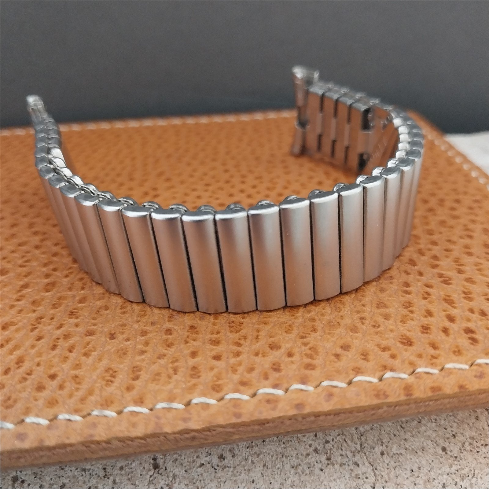 1960s Vintage Watch Band 3/4" Lenox USA Stainless Steel nos Old-Stock Expansion