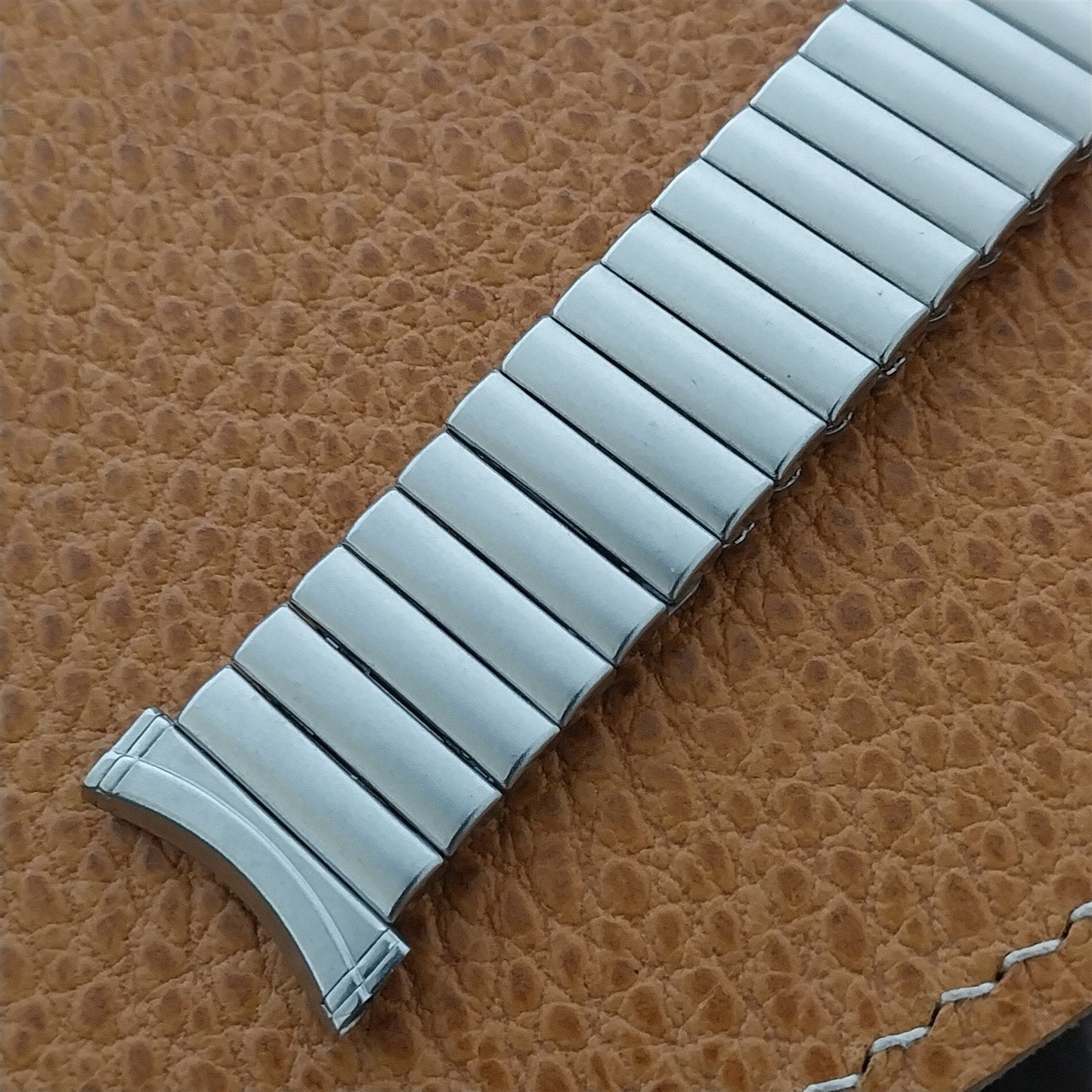 1960s Vintage Watch Band 3/4" Lenox USA Stainless Steel nos Old-Stock Expansion