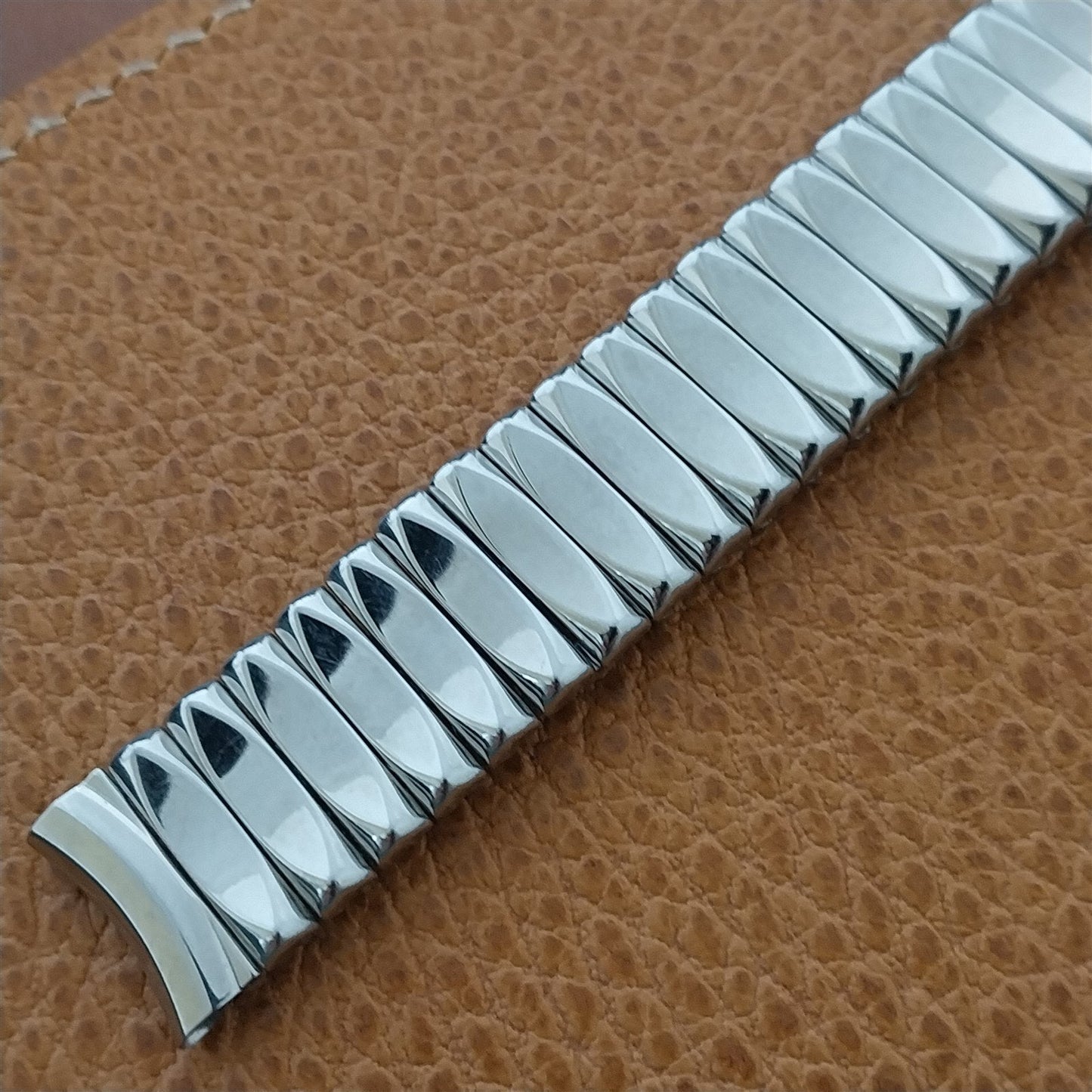 1960s Vintage Watch Band 5/8" Lenox USA Stainless Steel nos Old-Stock Expansion