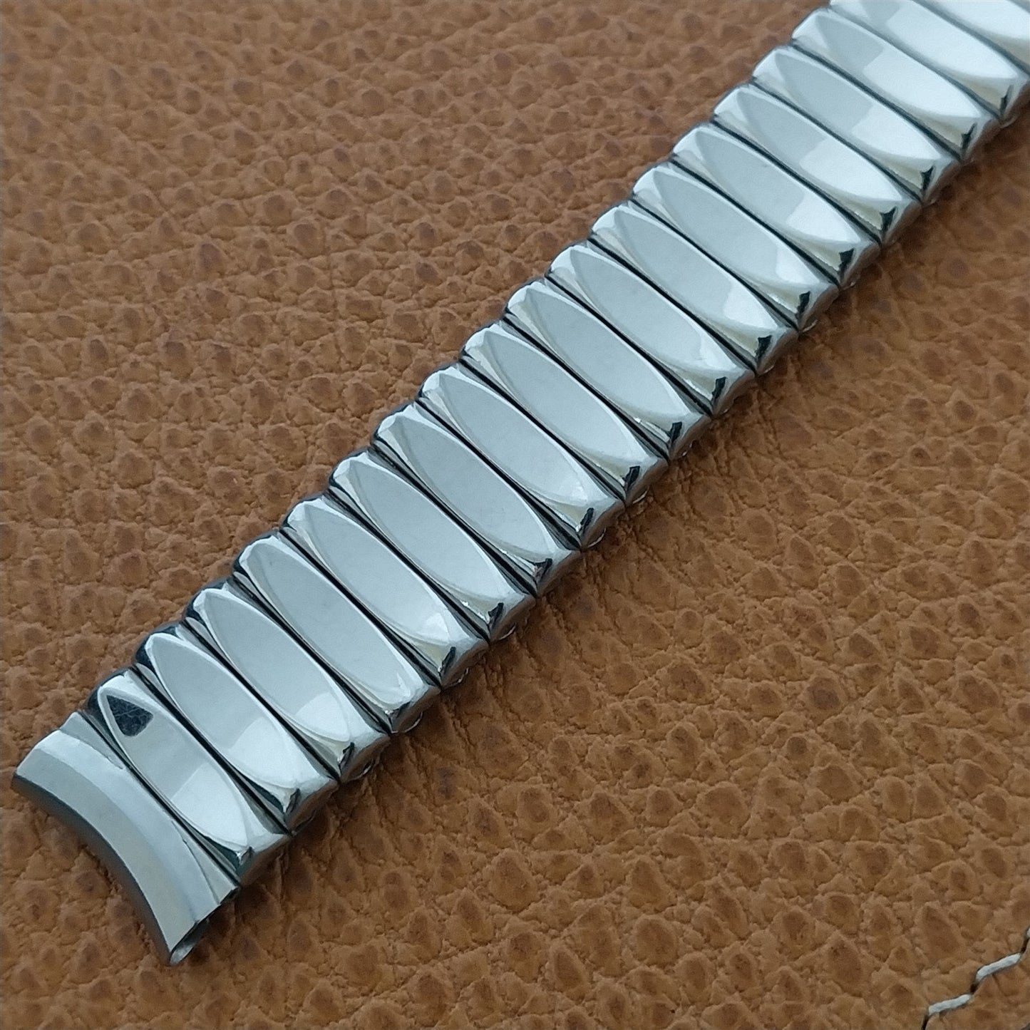 1960s Vintage Watch Band 5/8" Lenox Long Stainless Steel nos Old-Stock Expansion