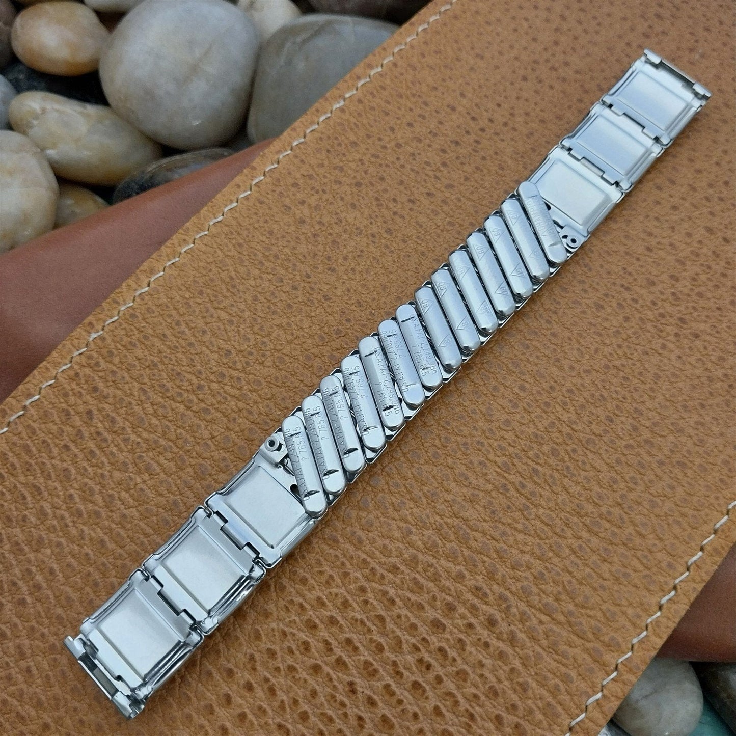 1950s Vintage 5/8" JB Champion Classic Stainless Steel &Lizard Unused Watch Band