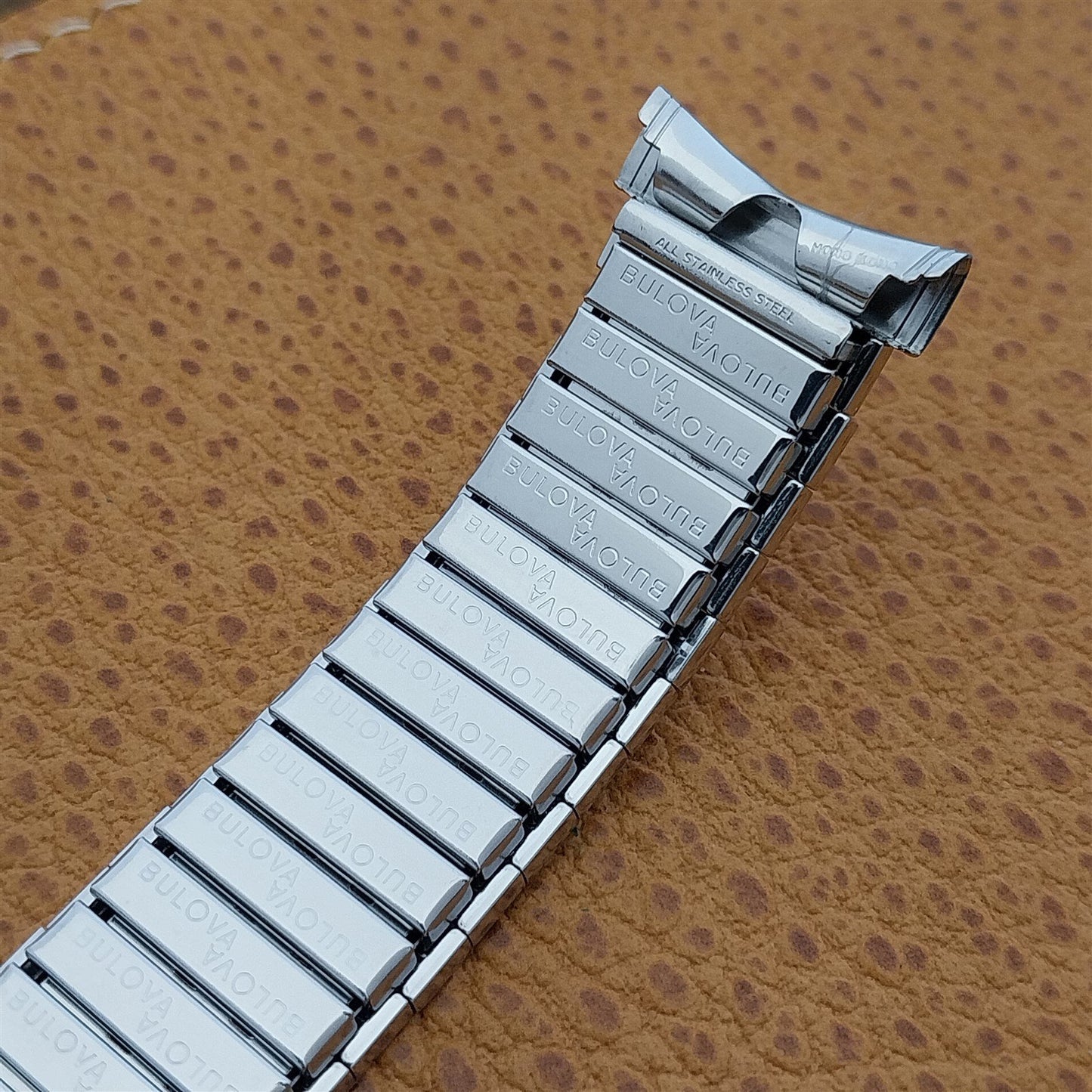 19mm 18mm 16mm Bulova 1970s Vintage Watch Band Stainless Steel Expansion NOS
