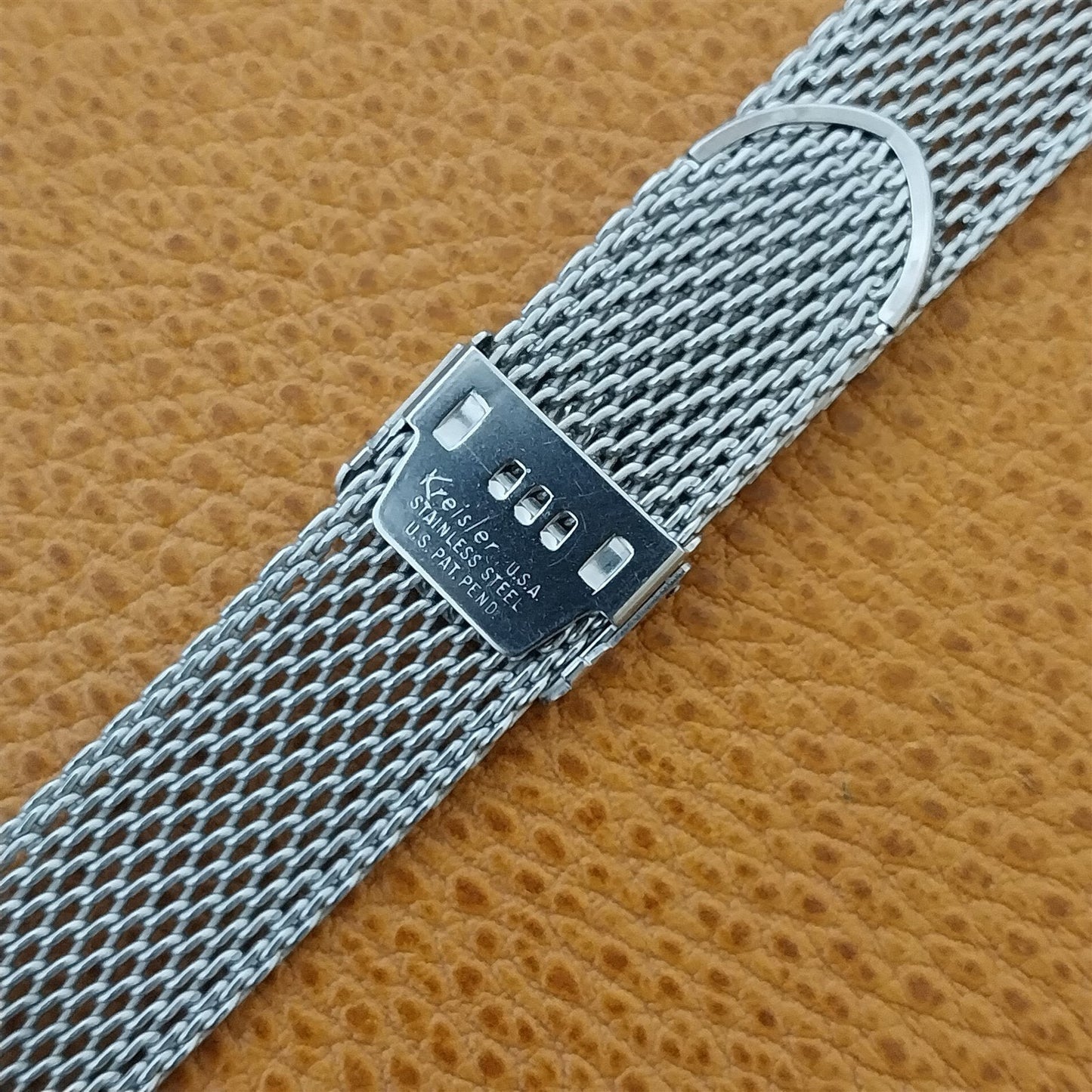 1960s Stainless Steel Mesh Vintage Watch Band 18mm 11/16" Kreisler USA nos