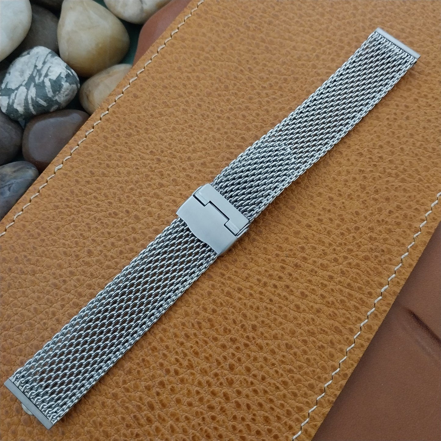 1960s Stainless Steel Mesh Vintage Watch Band 18mm 11/16" Kreisler USA nos