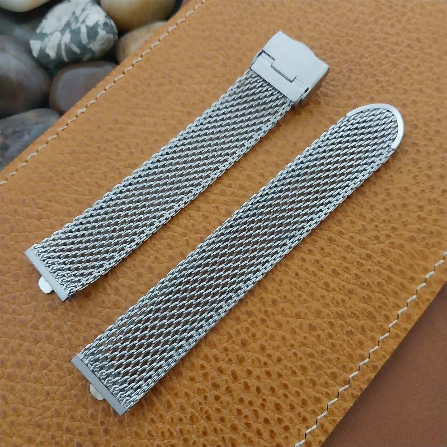 1960s Stainless Steel Mesh Vintage Watch Band 18mm 11/16" Kreisler USA nos