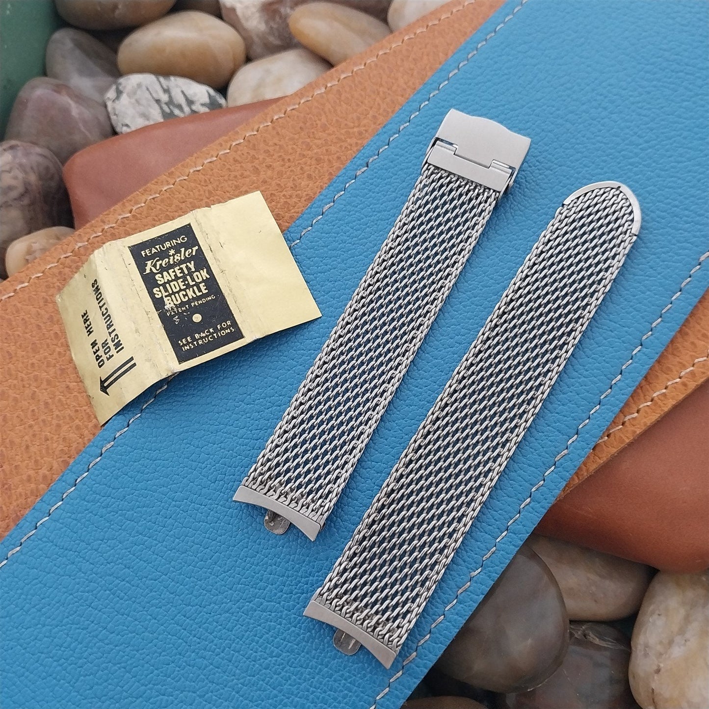 Vintage 17.2mm Stainless Steel Fine Mesh Kreisler nos Unused Classic Watch Band