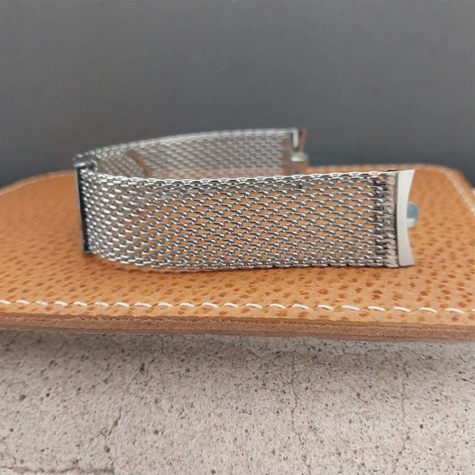 17.2mm Stainless Steel Mesh Kreisler Unused nos 1960s Vintage Watch Band