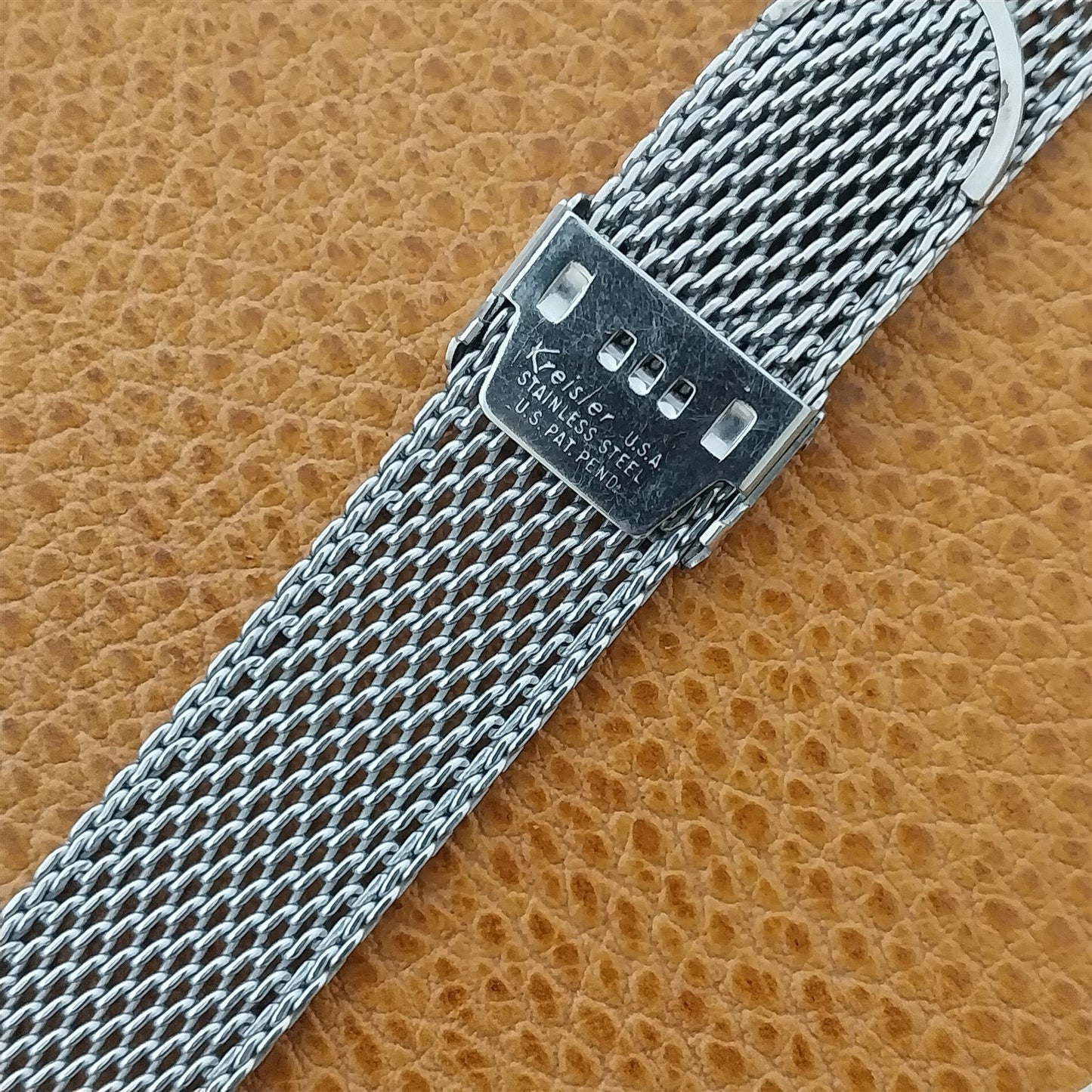 19mm Stainless Steel Mesh Kreisler USA nos Unused Vintage Watch Band