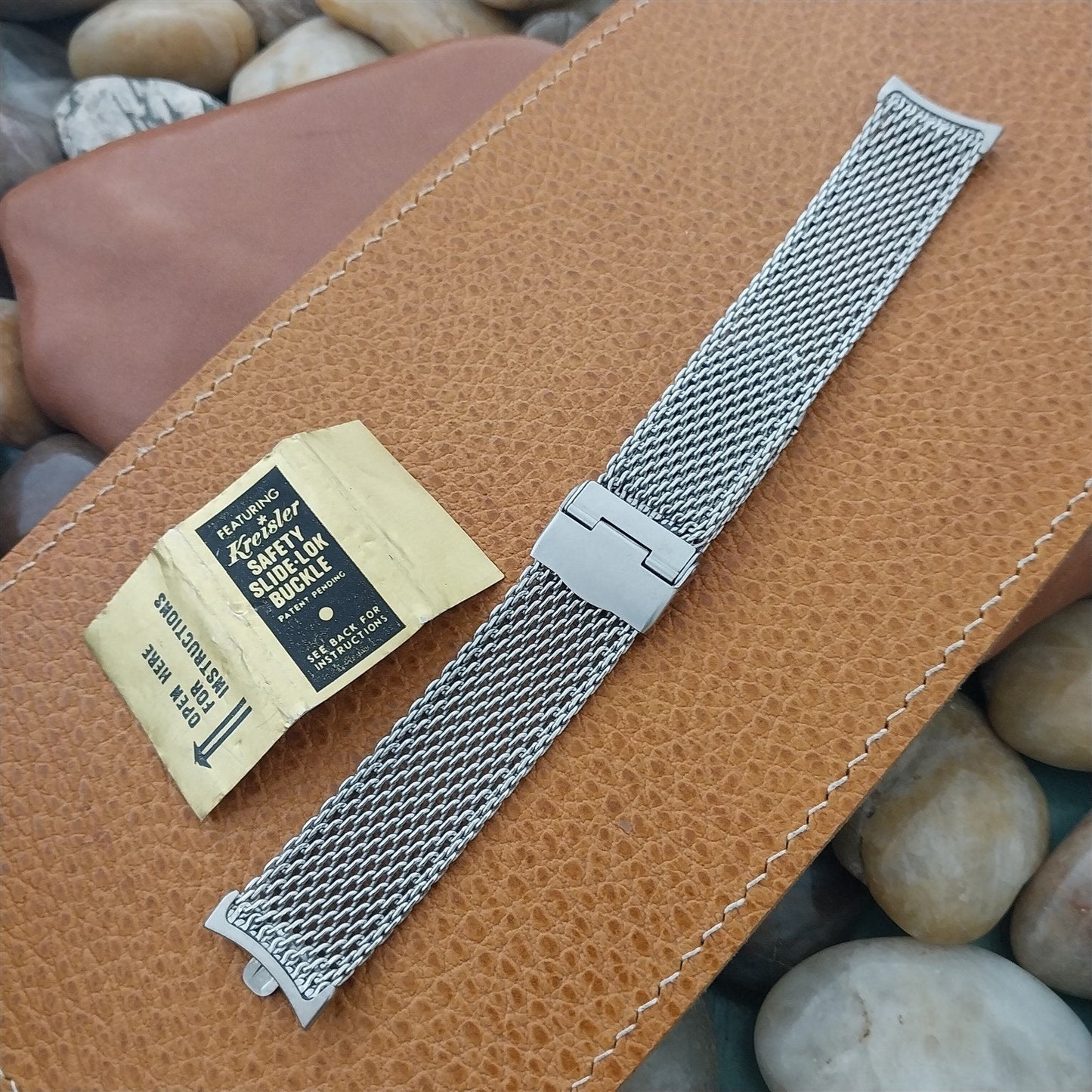 Vintage 3/4" Stainless Steel Mesh Kreisler USA nos Classic Unused Watch Band