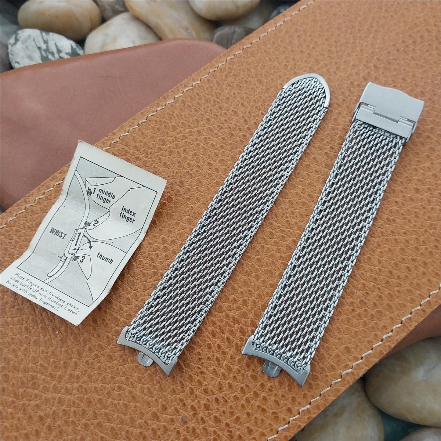 Vintage 3/4" Stainless Steel Mesh Kreisler USA nos Classic Unused Watch Band