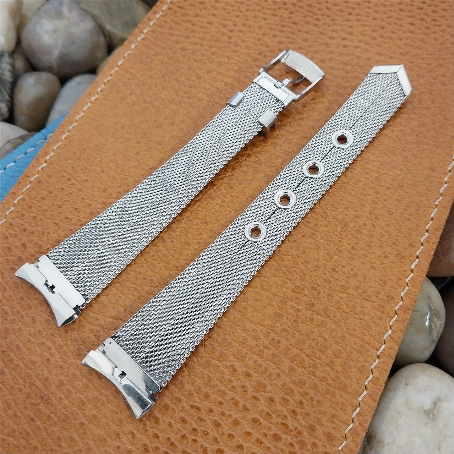 1950s USA Stainless Steel Mesh New Old Vintage Watch Band Forstner 19mm or 18mm