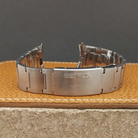 22mm 7/8" Benrus Stainless Steel Unused nos Unused 1970s Vintage Watch Band