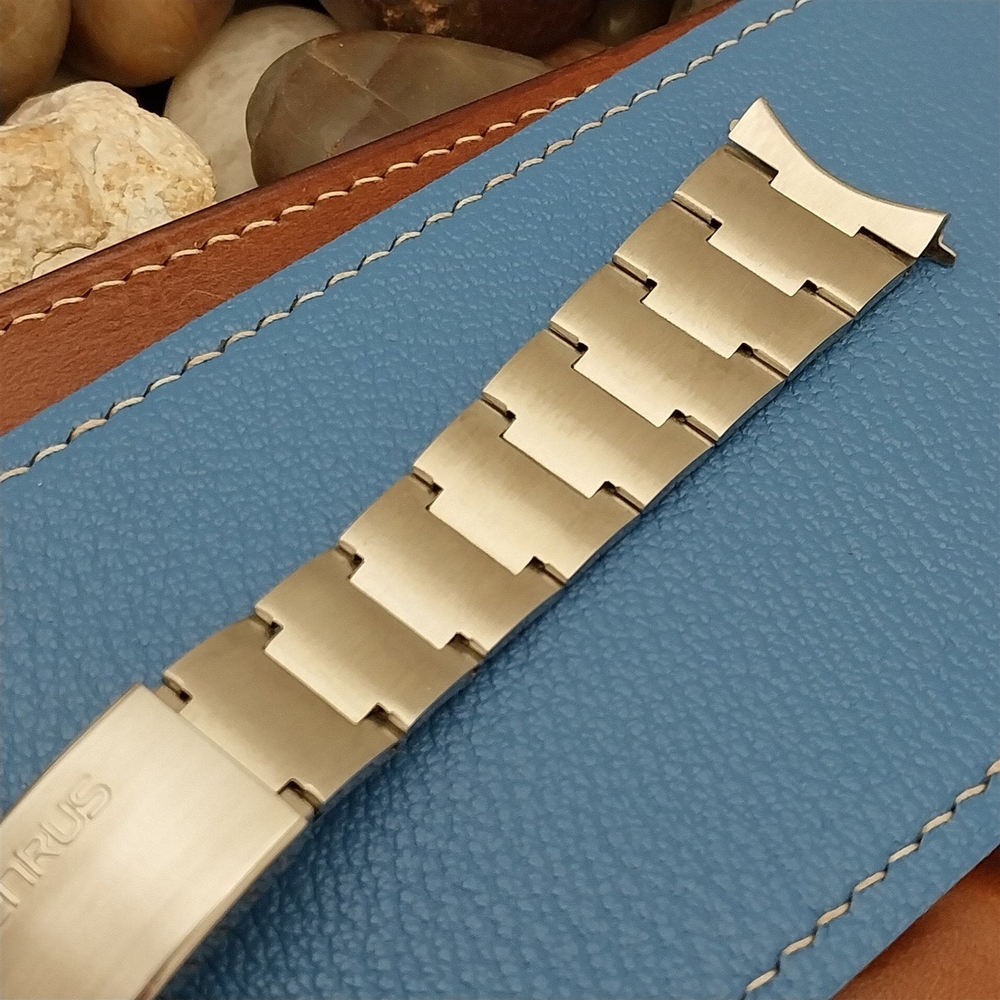 22mm 7/8" Benrus Stainless Steel Unused nos Unused 1970s Vintage Watch Band