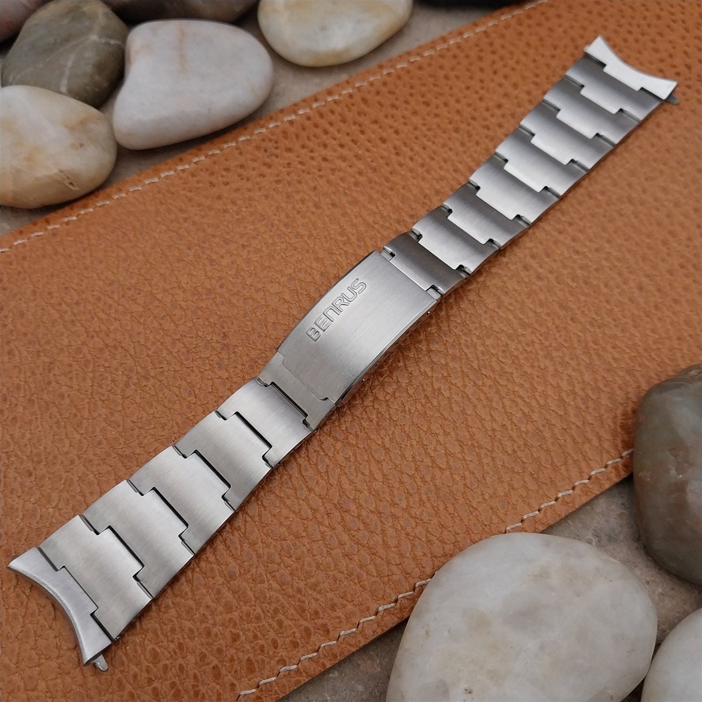 22mm 7/8" Benrus Stainless Steel Unused nos Unused 1970s Vintage Watch Band