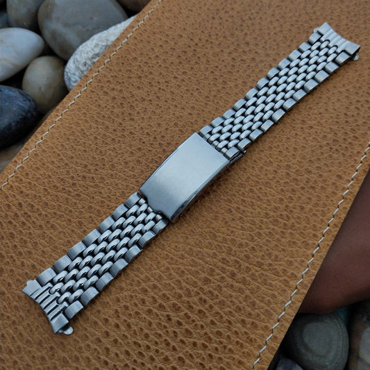 17.3mm Vintage Beads of Rice Stainless Steel Short Unused 1960s-1970s Watch Band