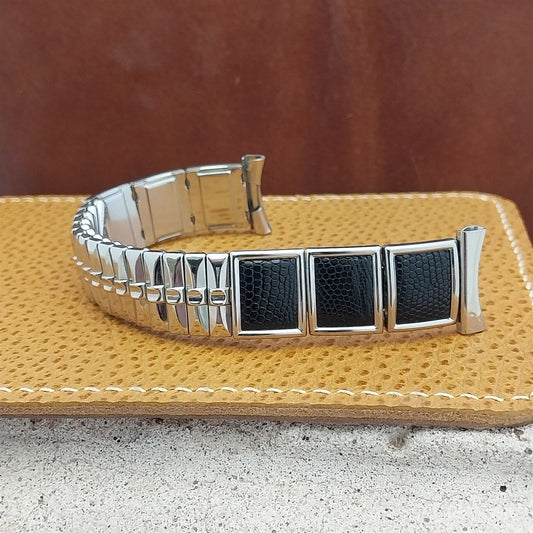 19mm 18mm 16mm 1950s Stainless Steel &Lizard Stonewall Unused Vintage Watch Band