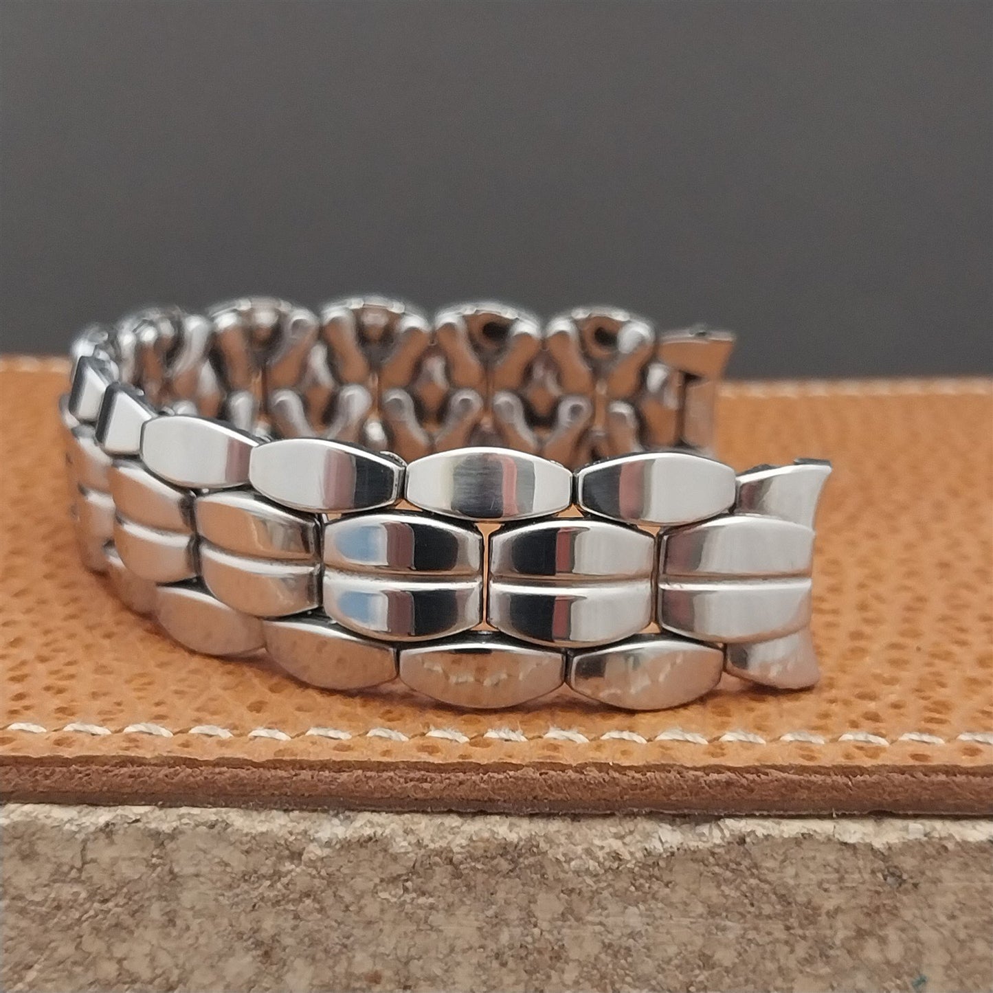 5/8" Apex Stainless Steel Quadra-Flex Expansion Unused 1950s Vintage Watch Band
