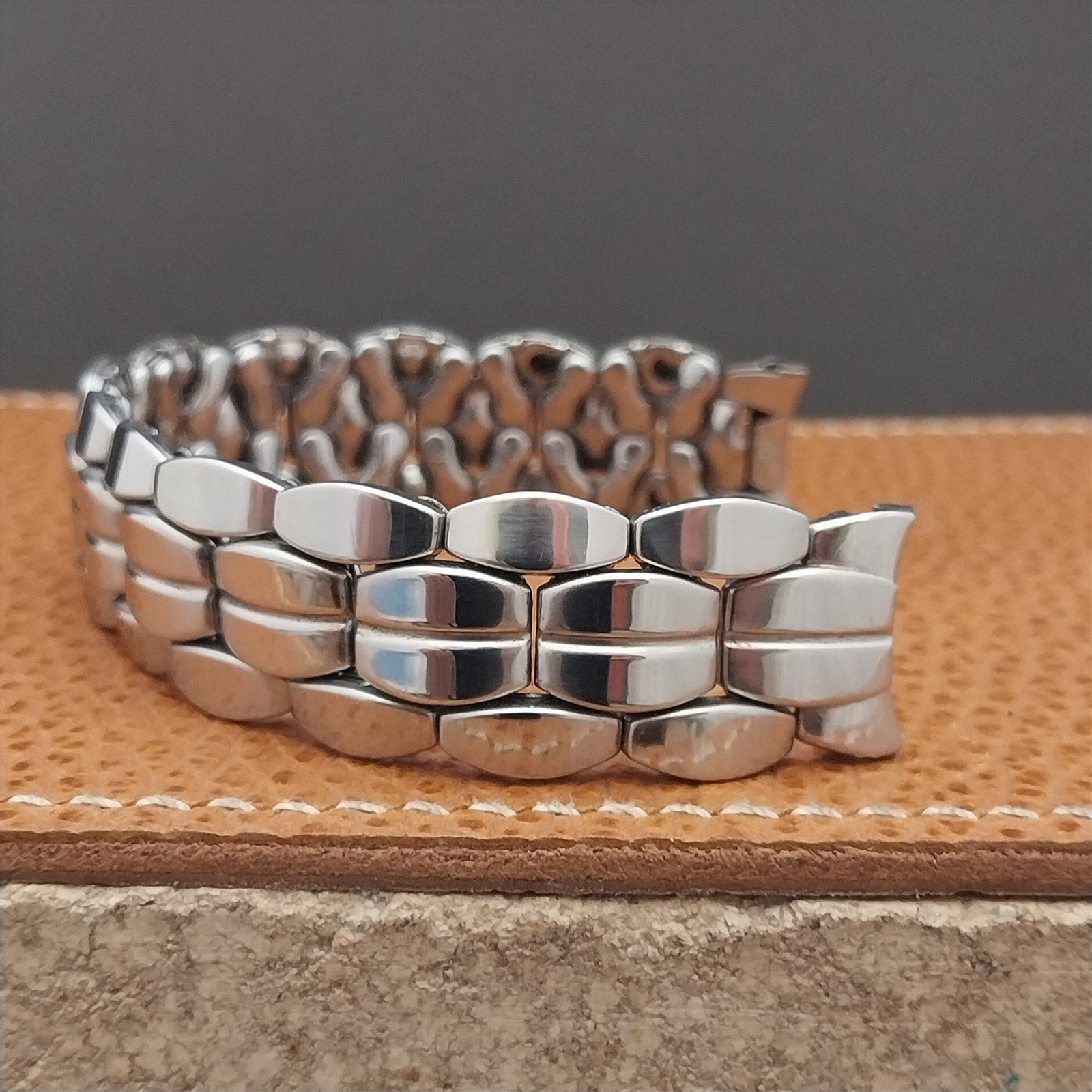 5/8" Apex Stainless Steel Quadra-Flex Expansion Unused 1950s Vintage Watch Band