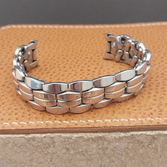 5/8" Apex Stainless Steel Quadra-Flex Expansion Unused 1950s Vintage Watch Band