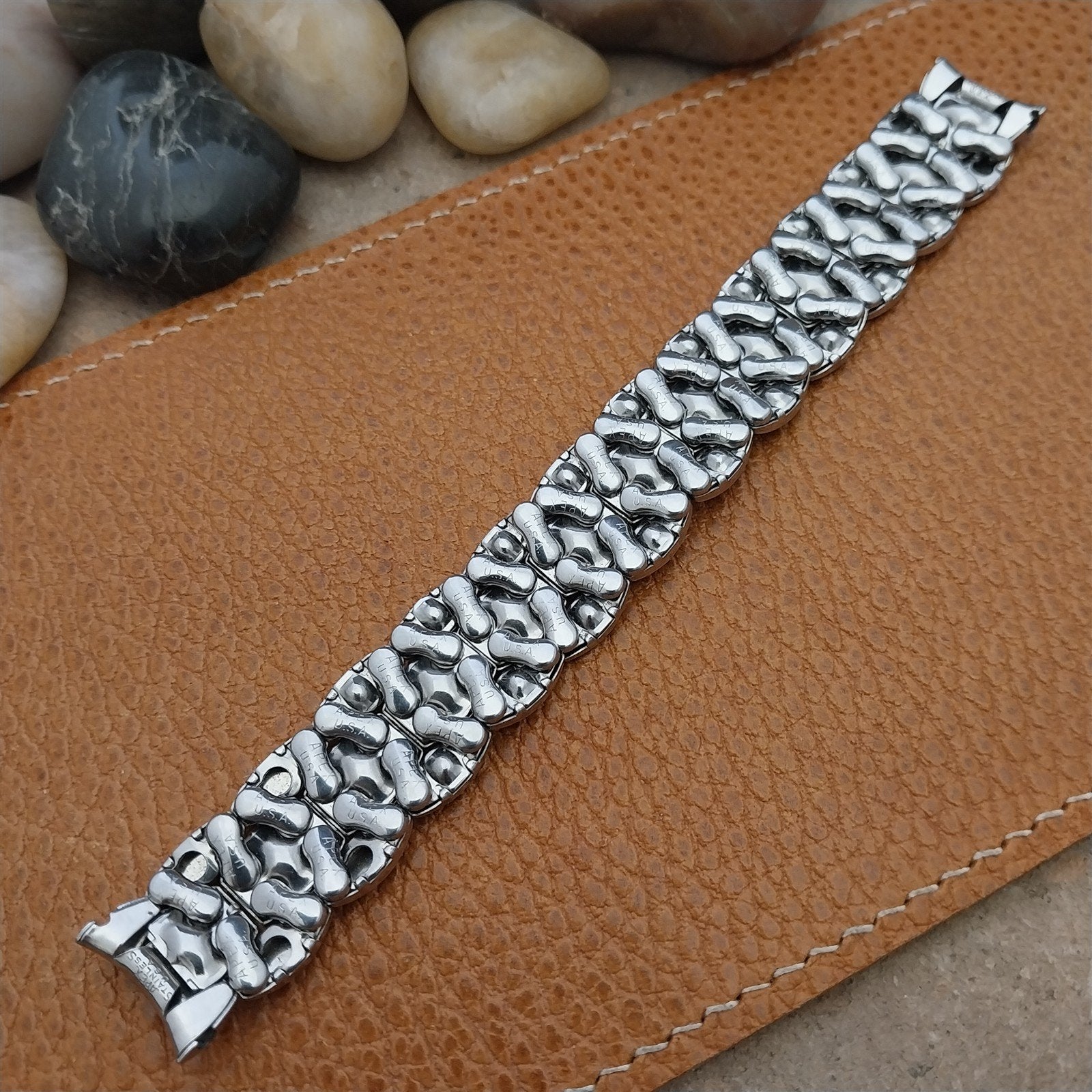 5/8" Apex Stainless Steel Quadra-Flex Expansion Unused 1950s Vintage Watch Band