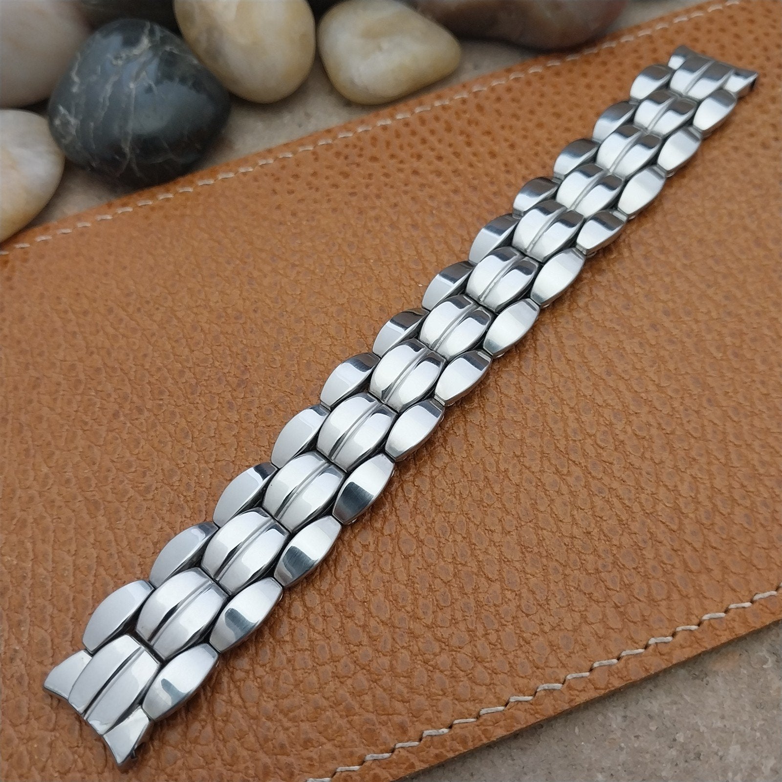 5/8" Apex Stainless Steel Quadra-Flex Expansion Unused 1950s Vintage Watch Band