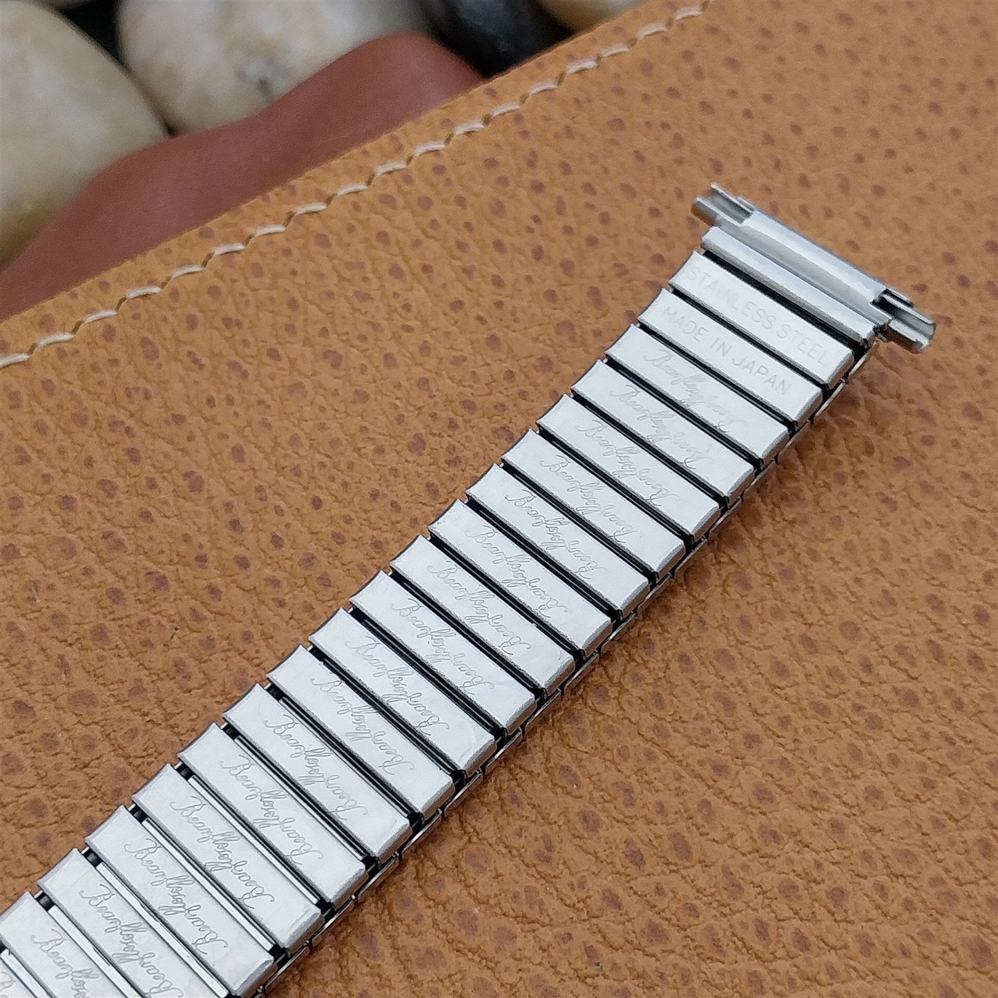 NOS Stainless Steel Expansion 16mm-20mm BearFlex Japan 1970s Vintage Watch Band