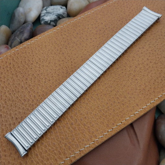 18mm 19mmStainless Steel Expansion BearFlex Unused nos 1970s Vintage Watch Band