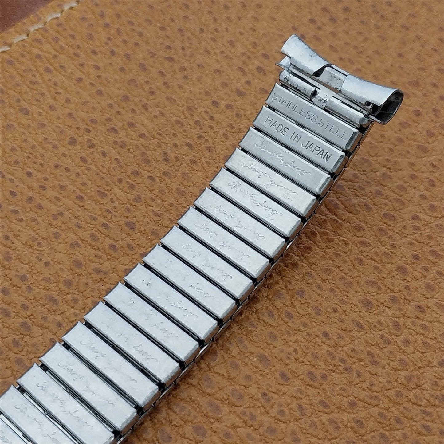 NOS Stainless Steel Expansion 16mm-20mm BearFlex Japan 1970s Vintage Watch Band