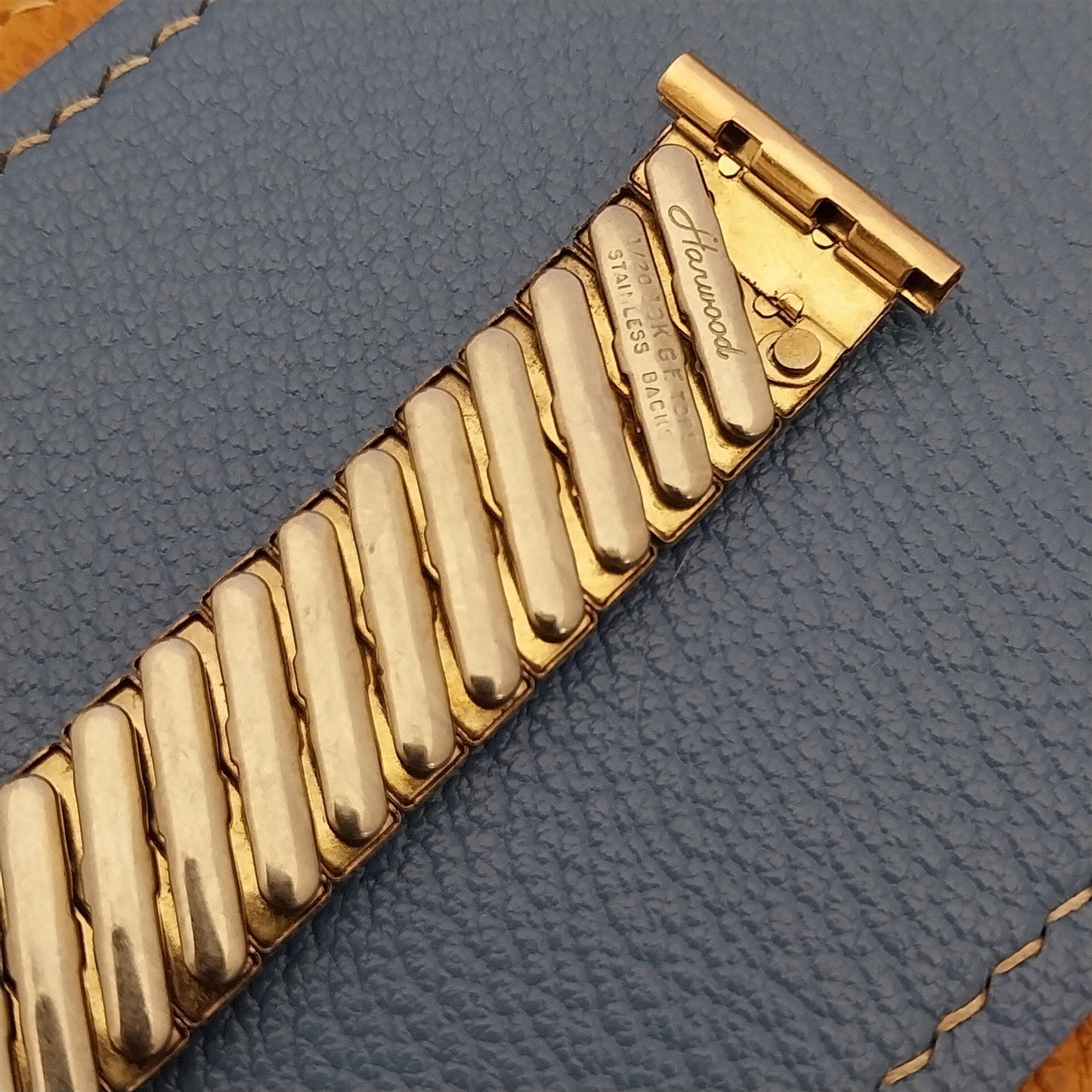 1940s Harwood Expansion Rose & Yellow Gold Filled Unused Vintage Watch Band