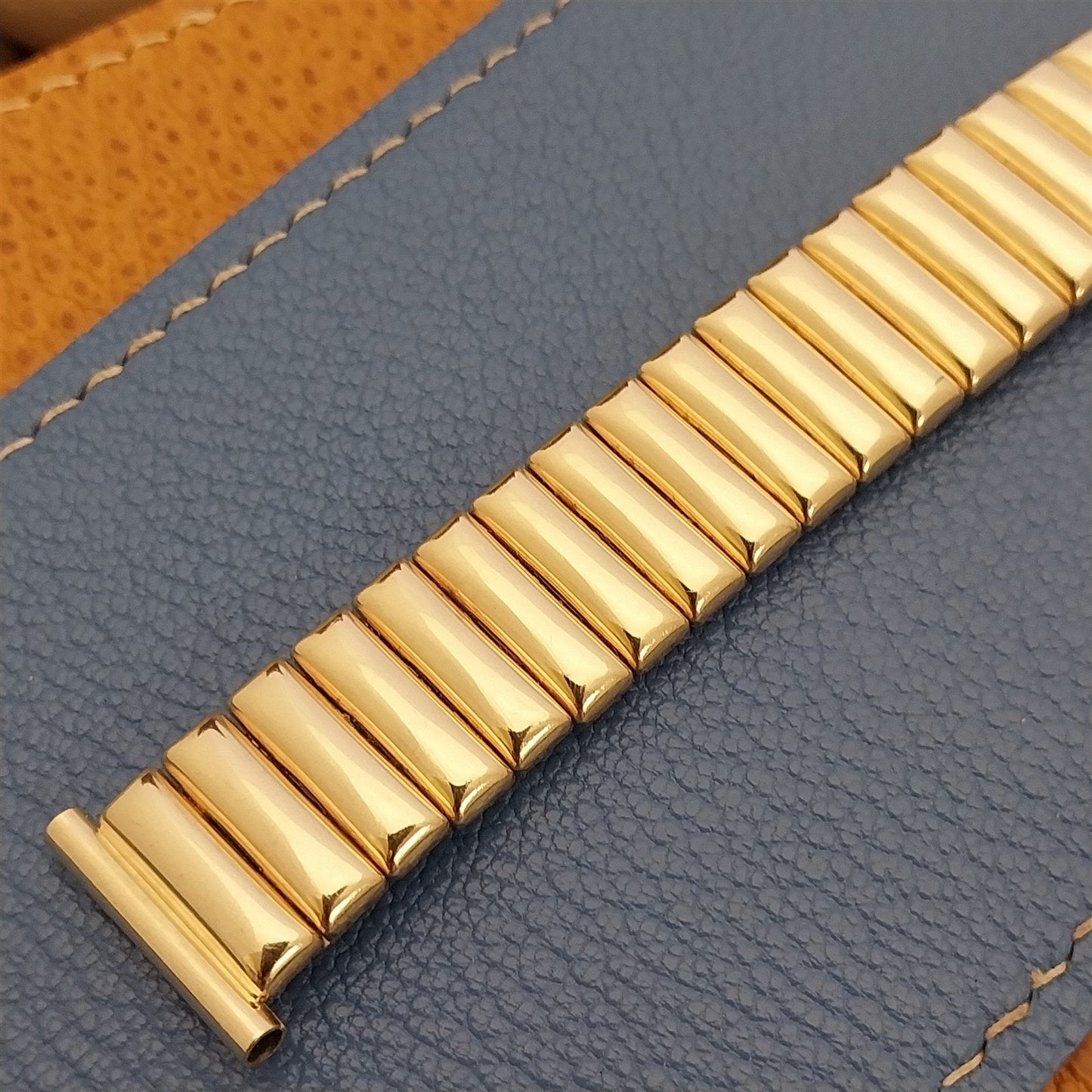 1940s Harwood 19mm 18mm 16mm Yellow Gold Filled Expansion nos Vintage Watch Band