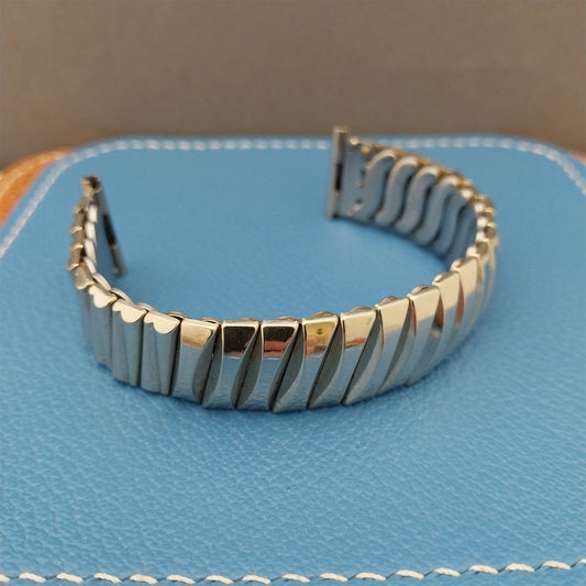 1940s Harwood 19mm 18mm 16mm White Gold Filled Expansion Vintage Watch Band