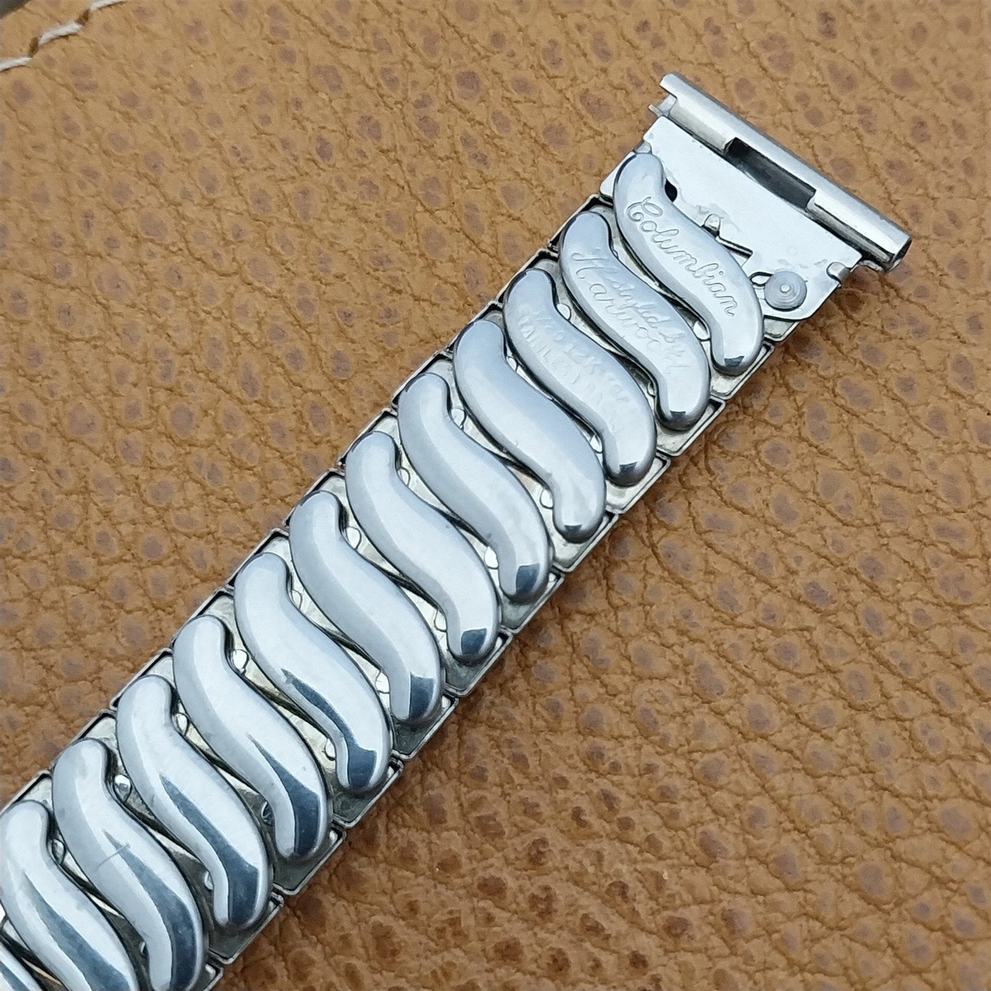 Vintage Watch Band 19mm 18mm 16mm Unused 1940s Harwood 12k White Gold Filled