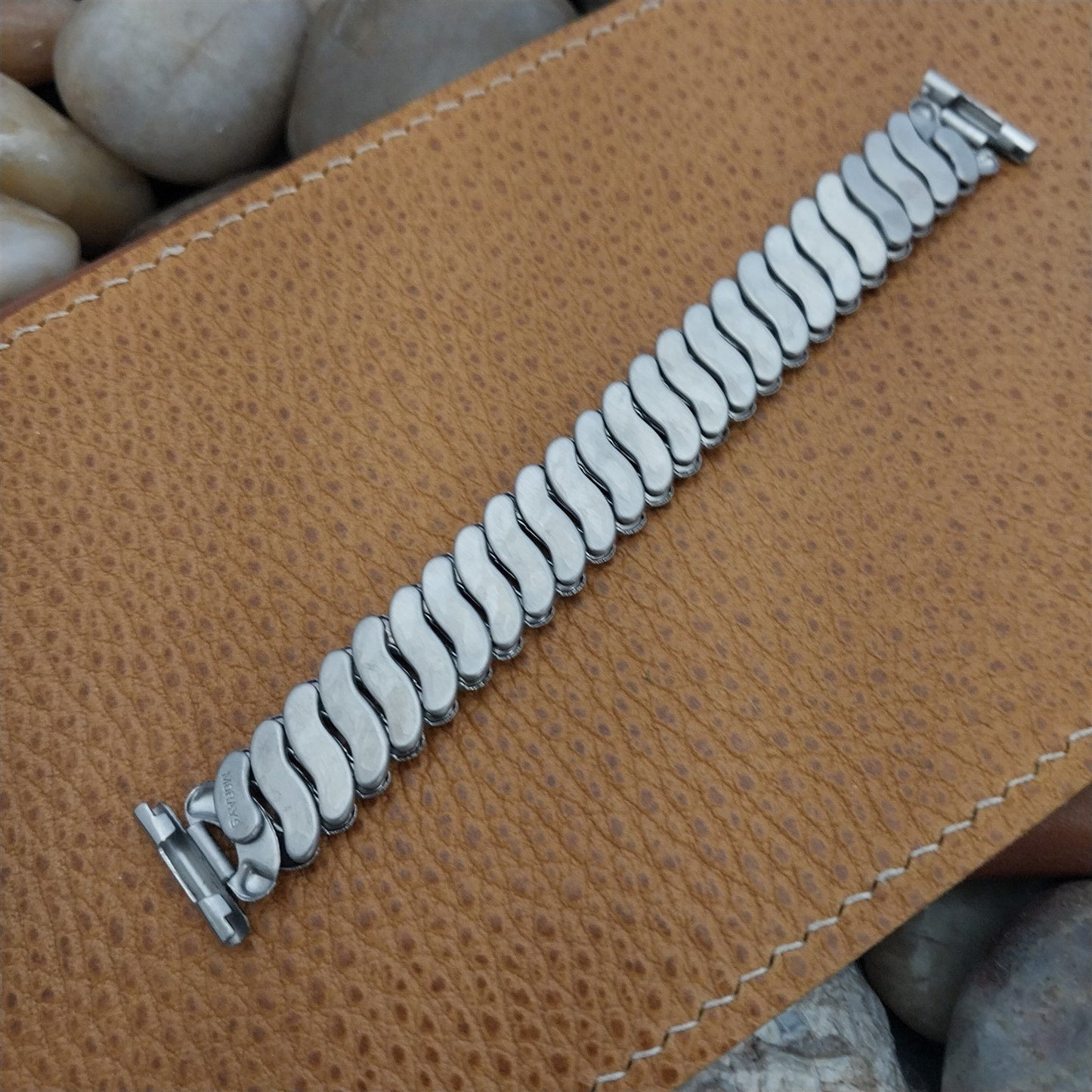 1940s 5/8 Moray USA Short Stainless Steel Overhand Expansion Vintage Watch Band