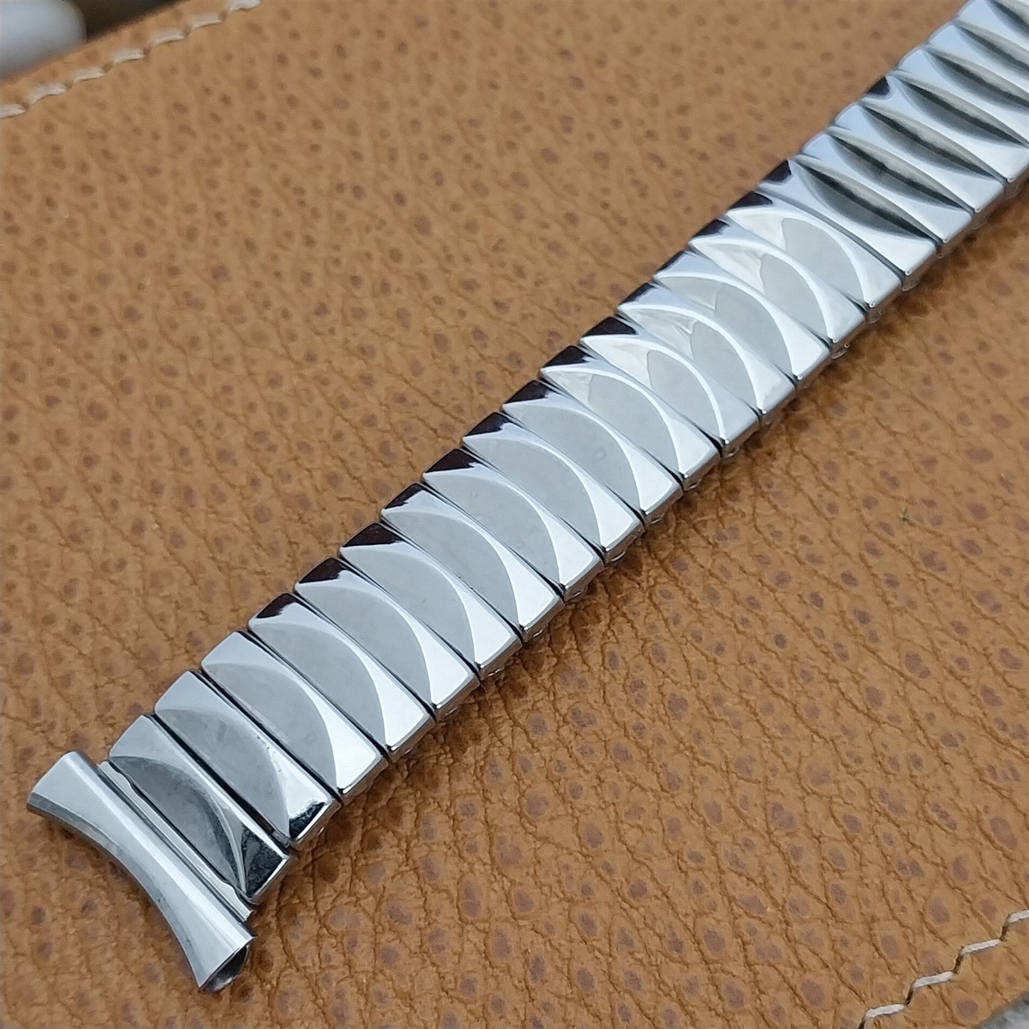 19mm 18mm 16mm 1950s Stainless Steel Stretch Stonewall Unused Vintage Watch Band