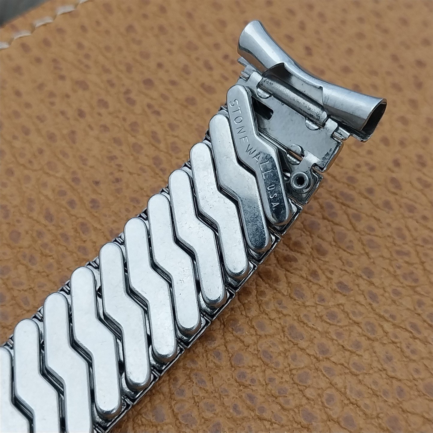 19mm 18mm 16mm 1950s Stainless Steel Stretch Stonewall Unused Vintage Watch Band