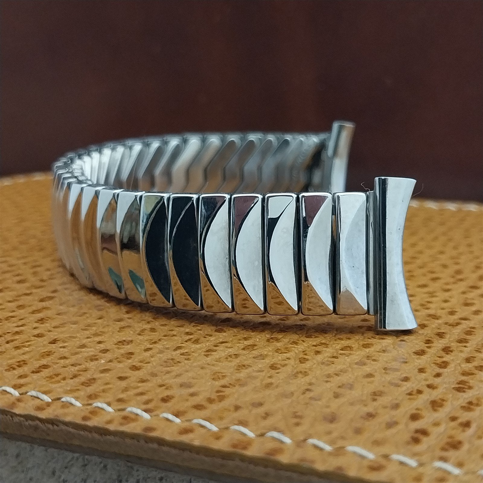 19mm 18mm 16mm 1950s Stainless Steel Stretch Stonewall Unused Vintage Watch Band